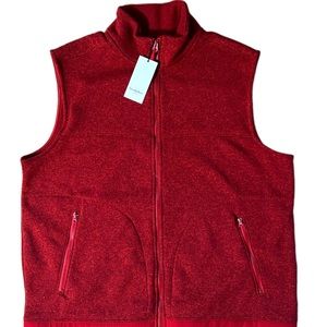 Goodfellow & Co Red Full Zip Vest XL